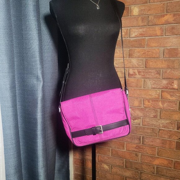 NWOT! VXI Charlotte Black/Pink Conceal & Carry Crossbody Utility Bag - Picture 1 of 15